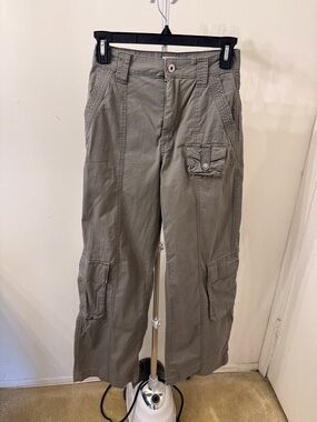 Cotton On Olive-Green Boot Flare Cargo Pants